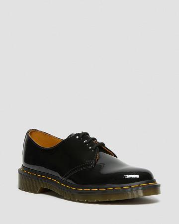 Women's Dr Martens 1461 Patent Leather Oxfords Shoes Black | AU 363FDN